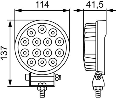 Hella Werklamp led VF 10-30V R2200 800mm kabel | 1G1 357 105-022