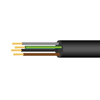 Soepele aansluitkabel 4x 0,75mm&sup2;