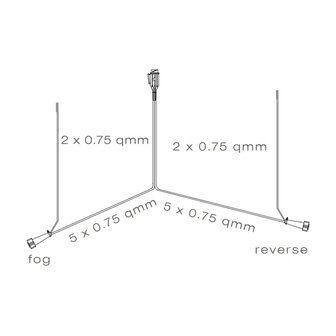 Asp&ouml;ck Kabelboom 13-polige stekker 4,5m + 2x aftakking DC 250cm