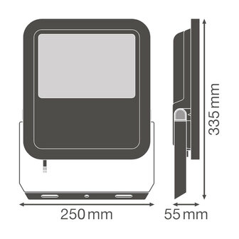 Ledvance 80W LED Bouwlamp 230V Zwart 6500K Koudwit