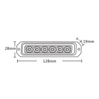 LED flitser 6-voudig compact Oranje