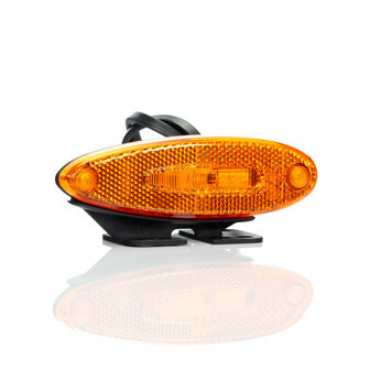 Fristom LED Markeringslamp Oranje + Reflector &amp; Bevestigingsbeugel FT-076 Z + K LED
