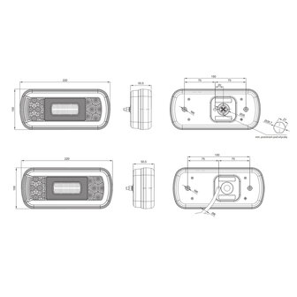 Fristom FT-130 LED Achterlicht 4 Functies 5P Bajonet + Mistlamp