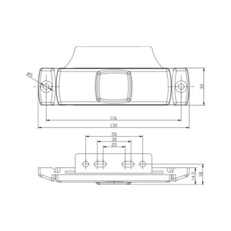 Fristom LED Markeringslamp Rood + Reflector FT-017