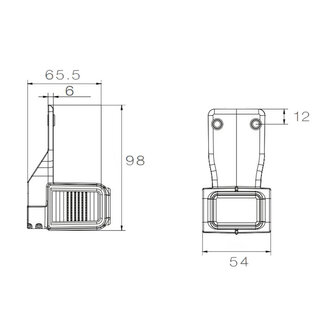 Asp&ouml;ck LED Markeringslamp Superpoint IV Pendel | Rechts