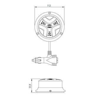 Led Zwaailamp Met Magneet Rood