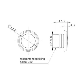 Fristom FT-074 B LED Markeringslamp Inbouw Rond Wit