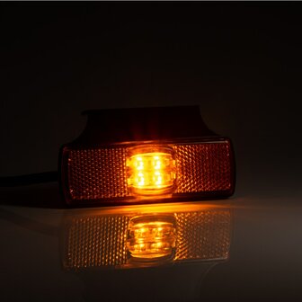 Fristom LED Markeringslamp Oranje + Reflector met Bevestigingsbeugel