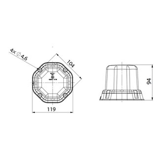 Horpol LED Flitslamp Magnetisch Oranje Met Afstandsbediening LDO 2278