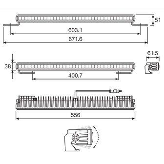 Osram LED Lightbar Combi Slim SX500-CB 56cm