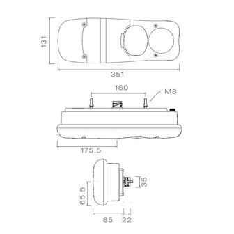 Asp&ouml;ck Eurofab Achterlicht Links