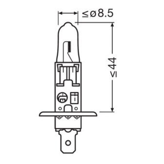 Osram H1 Halogeenlamp 12V 55W P14.5s Night Breaker Silver