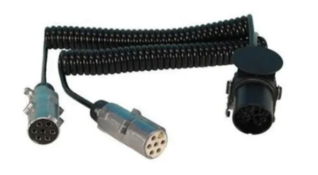 24 Volt Spiraalkabel Adapter van 1x15 polig naar 2x7 polig N+S