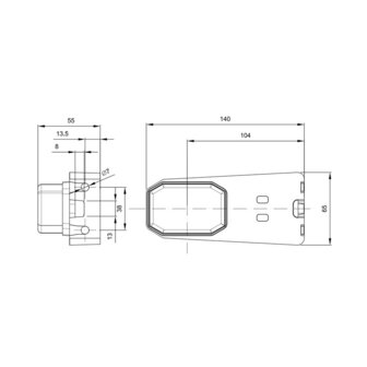 Fristom LED Markeringslamp Wit met Hoekhouder FT-001