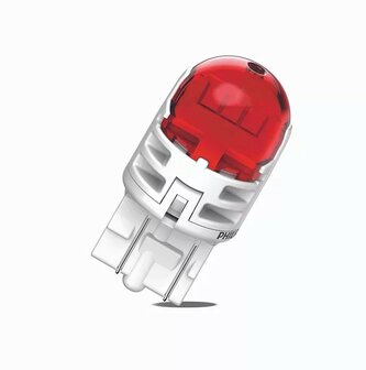 Philips W21/5W LED Retrofit Rood 12V 2 Stuks