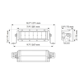 Hella ECE Black Magic Double LED Mini Lightbar 7&#039;&#039; 18CM | 1FJ 358 196-451