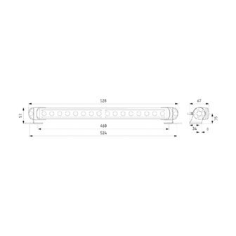 Hella LED Lightbar LB470 + Stadslicht 20&quot; | 1FJ 958 140-001