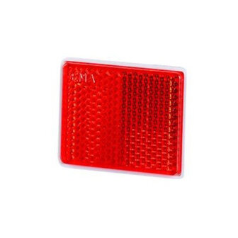 Reflector Vierkant Met Plakstrip 47,7x38,5mm Rood