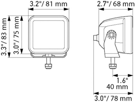 Hella LED Cube Set 3.2&quot; Breed | 1FA 358 176-811