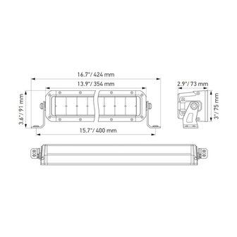 Hella ECE Black Magic Double LED Mini Lightbar 13&#039;&#039; 33CM | 1FJ 358 196-461