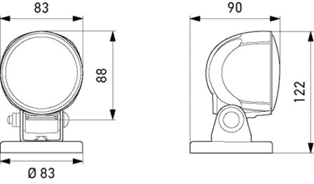 Hella Werklamp M70.3 9-33V magneet | 1G0 996 376-631