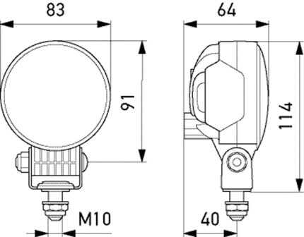 Hella Werklamp M70S nabijverl DT conn | 1G0 996 776-201