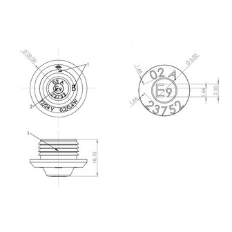 Horpol LED Positielicht Wit Rond &Oslash;28mm Inbouw LD-2628