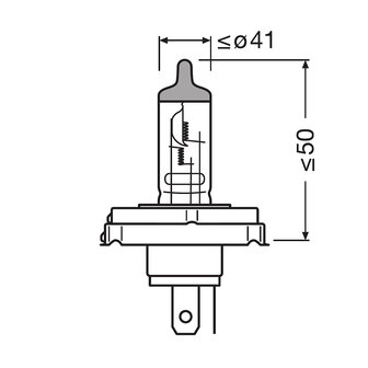 Osram R2 Halogeenlamp 12V 45/40W P45t Original Line