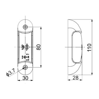 Horpol LED Markeringslamp 12-24V 2-Functies + 0,5m Kabel LD 2164