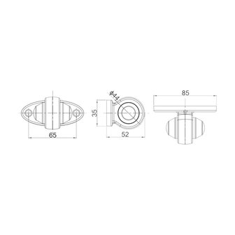 Horpol LED Achtermarkering Rood 12-24V + 0,23m Kabel LD 465/2