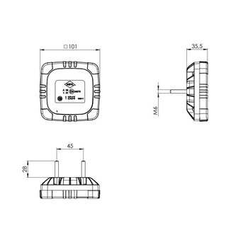 Horpol Roca LED Voorlamp 2-functies 12/24V LZD-2799