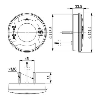 Horpol LED Achterlicht Lucy 122mm LZD 2422