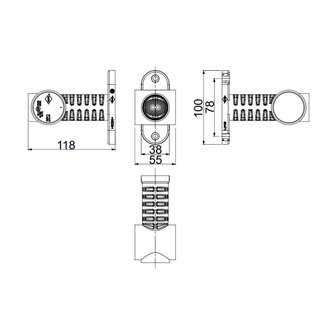 Horpol LED Breedtelamp 3-Functies Lang Universeel