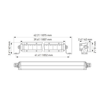 Hella ECE Black Magic Slim LED  Lightbar 40&quot; 102CM | 1FJ 358 196-321