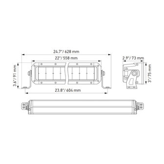 Hella ECE Black Magic Double LED Lightbar  21.5&#039;&#039; 55CM | 1FJ 358 196-401