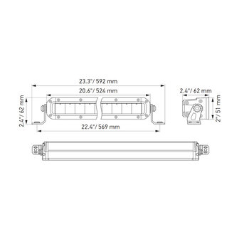 Hella ECE Black Magic Slim LED Lightbar 20&quot; 51CM | 1FJ 358 196-301