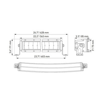 Hella Black Magic Double Curved LED Lightbar 21,5&quot; 55CM | 1GJ 358 197-601