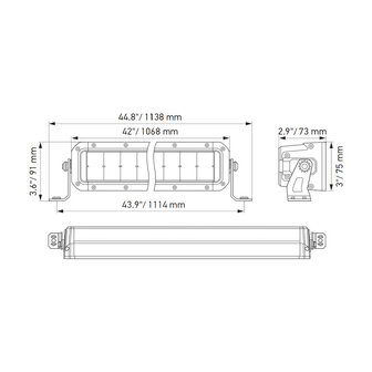 Hella ECE Black Magic Double LED Lightbar 40&#039;&#039; 102CM | 1FJ 358 196-421