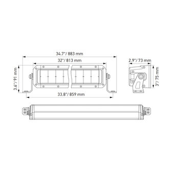 Hella ECE Black Magic Double LED Lightbar 30&#039;&#039; 76CM | 1FJ 358 196-411