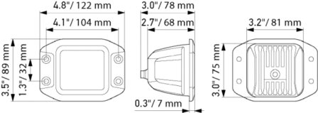 Hella LED Cube Set 3.2&quot; Breed Inbouw | 1FA 358 176-831