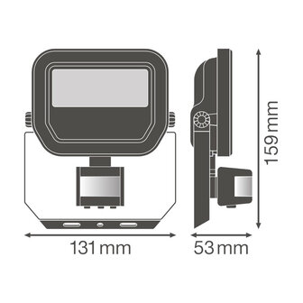 Ledvance 10W LED Bouwlamp 230V + Sensor 3000K