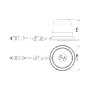 Horpol LED Flitslamp Magnetisch Oranje LDO-2667