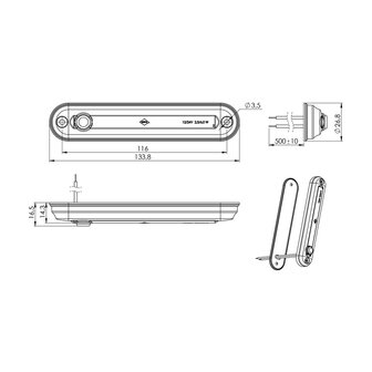 Horpol LED Interieurlamp + Schakelaar 12-24V Cool White LWD 2526