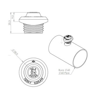 Horpol LED Positielamp Rood Ronde Montage LD-2633