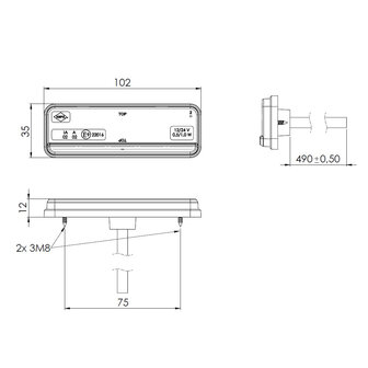 Horpol LED Voormarkering Wit 12-24V NEON-look LD 2434