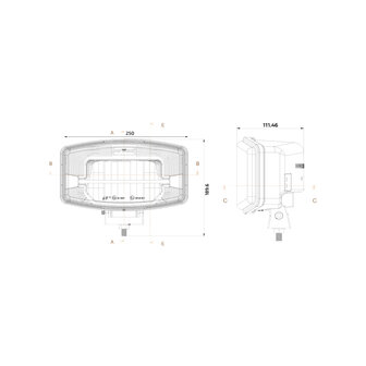 Boreman LED Verstraler + Chrome Behuizing (AMP-Superseal)