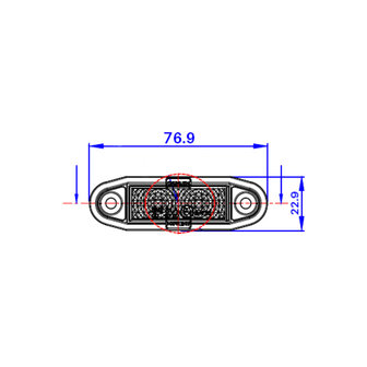 Boreman LED Markeringslamp Oranje Easy-Fit 0,5m Kabel