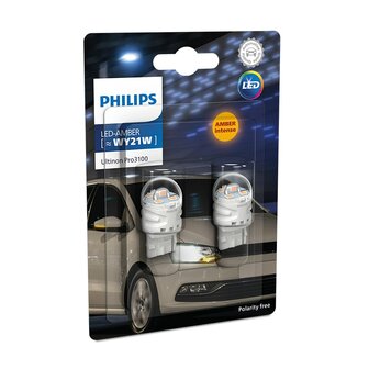 Philips WY21W LED Retrofit Oranje 12V WX3x16d 2 Stuks