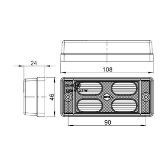 Horpol LED Achteruitrijlamp Compact LCD 657