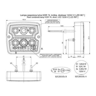 Horpol LED Achterlicht Vierkant LZD 967